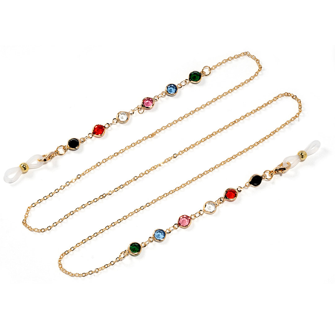 Stylische dekorative Edelstein-Brillekette Karnz