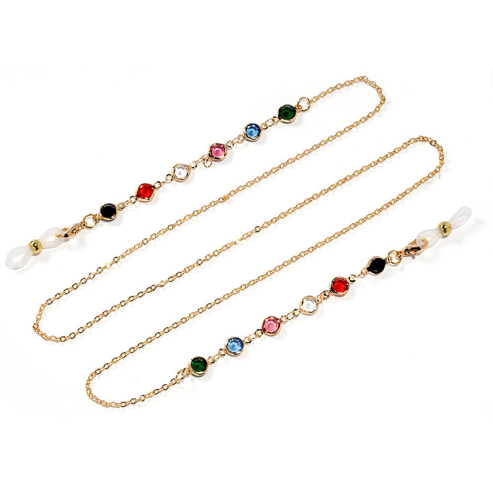 Stylische dekorative Edelstein-Brillekette Karnz