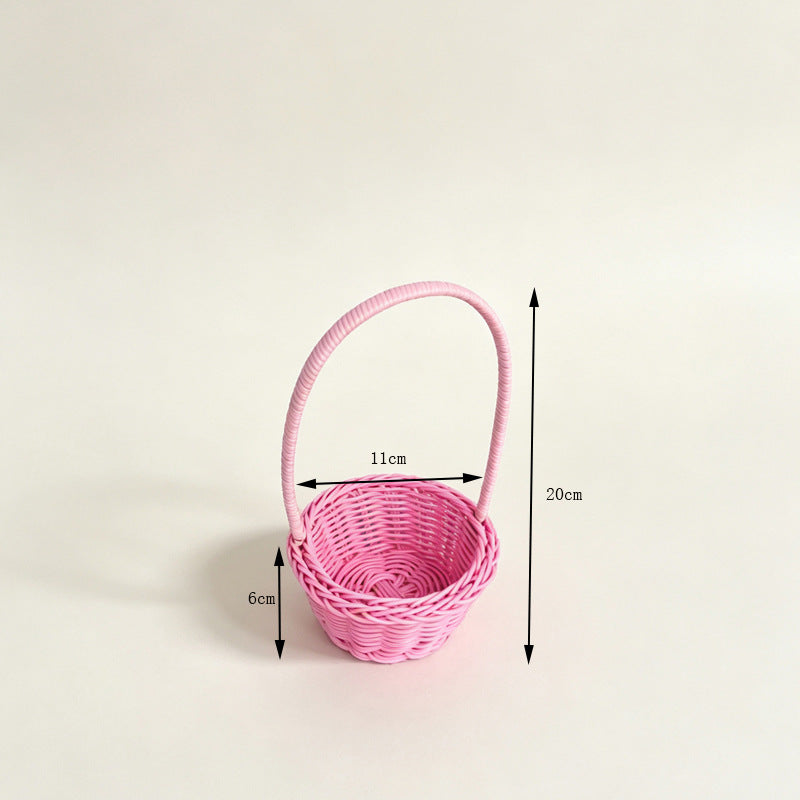 Dekorative Miniatur Geflochtene Korb Karnz