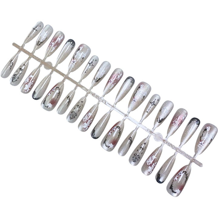Elegante Glänzende Press-On Nagelset