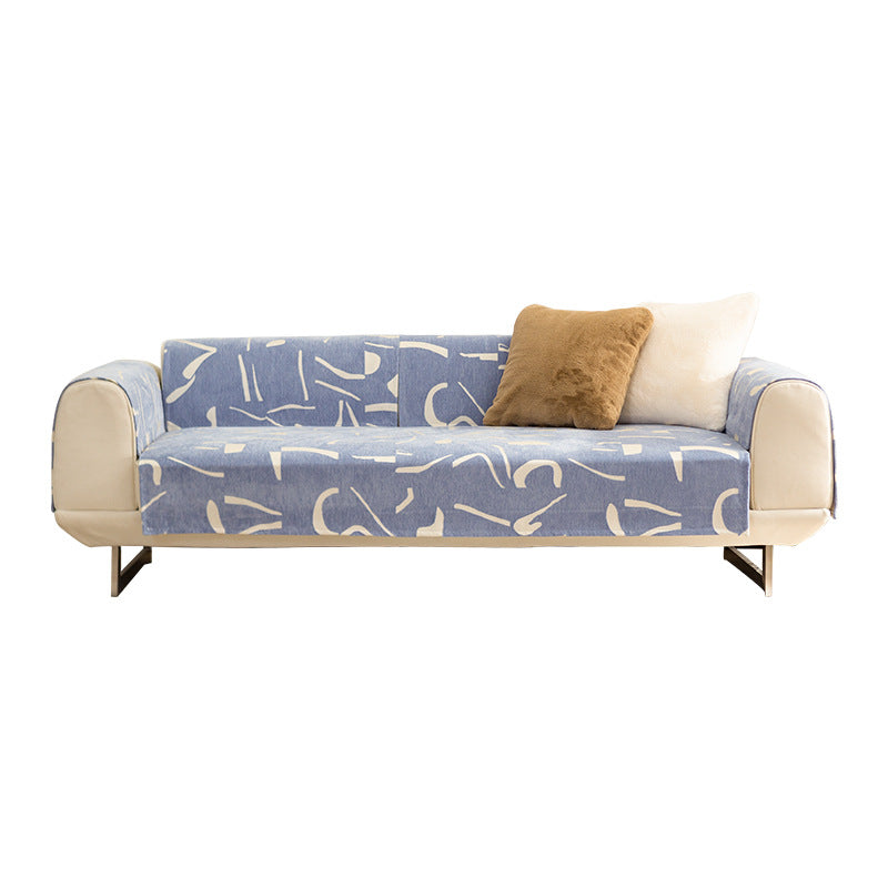 Abwischbarer Sofahusse mit abstraktem Grafikprint und elastischem Spannrand
