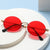 Damen runde Sonnenbrille mit feinem Metallrahmen Karnz