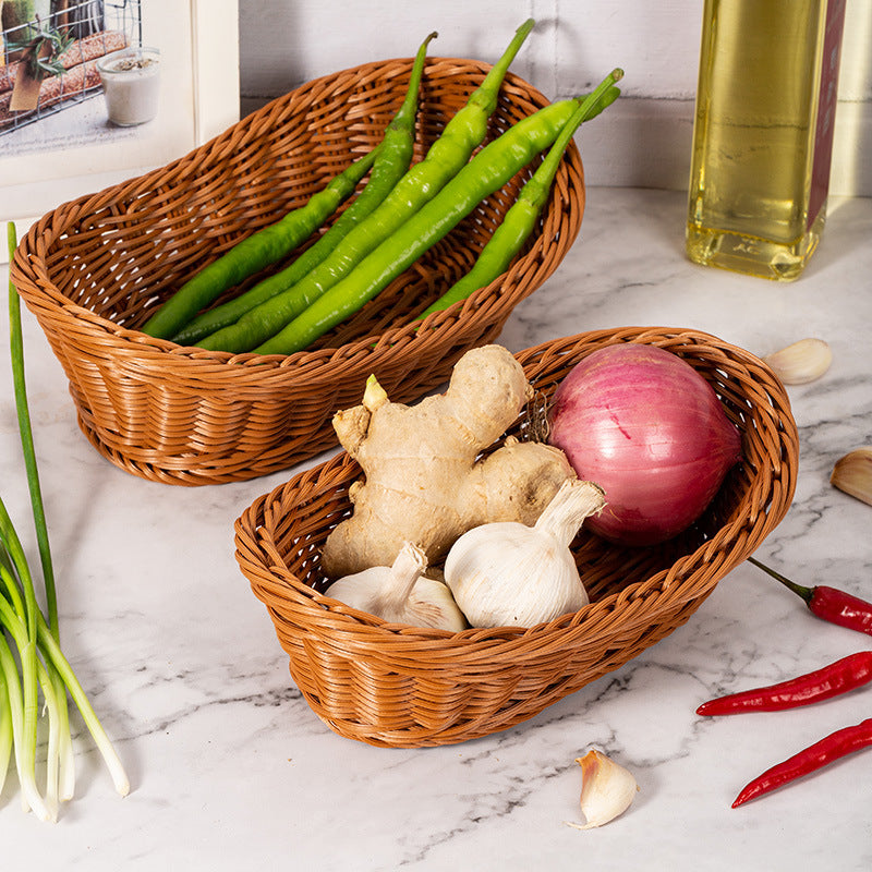 Natürliche dekorative geflochtene Obstschale Karnz