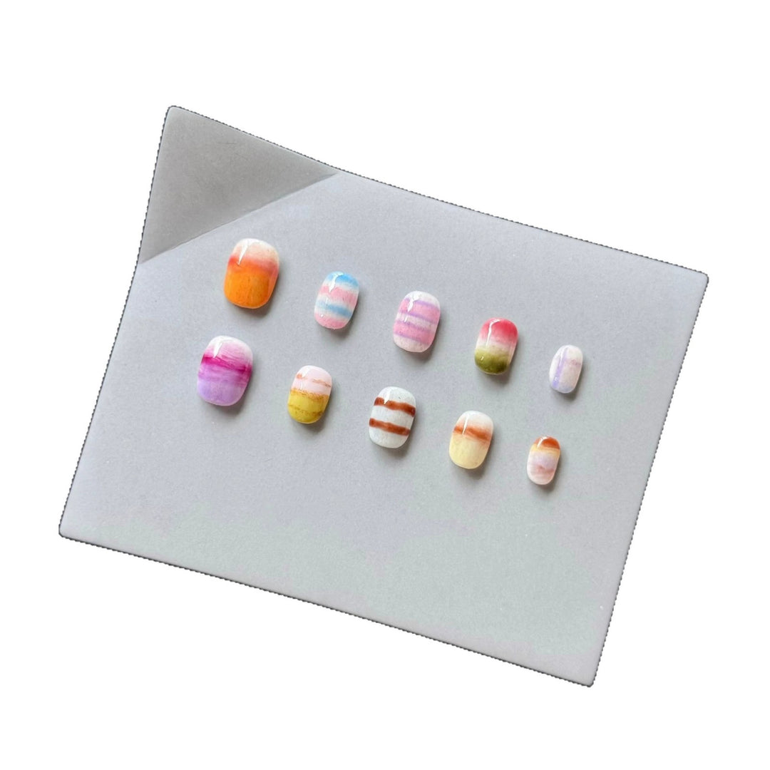 Künstlerisches Farbverlauf-Nageldruck-Set