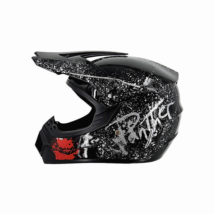 Vollgesicht-Motocross-Helm mit verlängertem Visier und verstärktem Kinnschutz Karnz