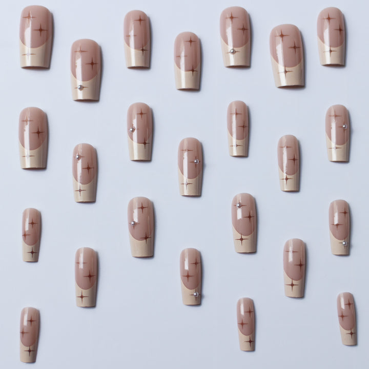Elegante Lange Acrylnagelkunst
