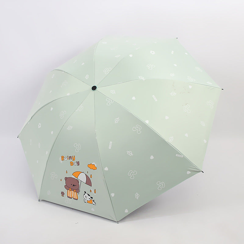 Damen Falt-Regenschirm mit verspieltem Tiermotiv Karnz