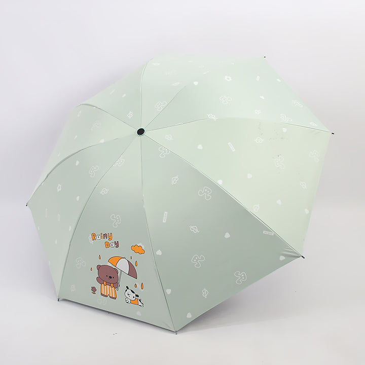 Damen Falt-Regenschirm mit verspieltem Tiermotiv Karnz