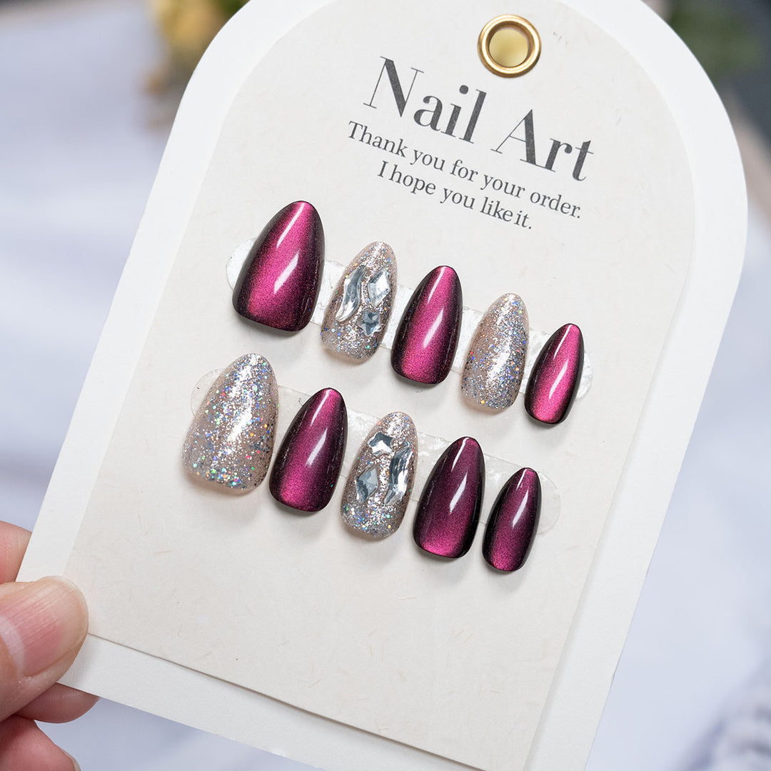 Hochglanz Press-On Nagelkunst