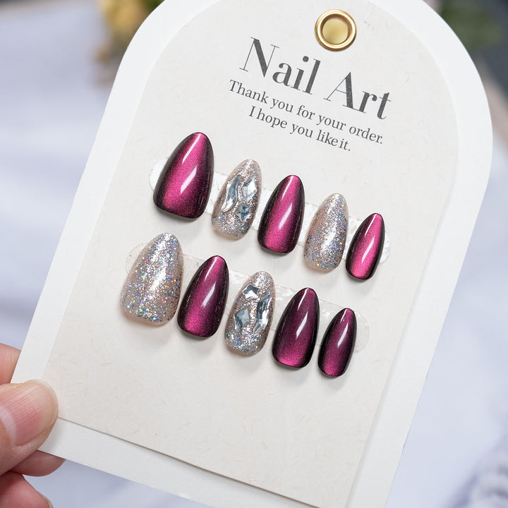 Hochglanz Press-On Nagelkunst