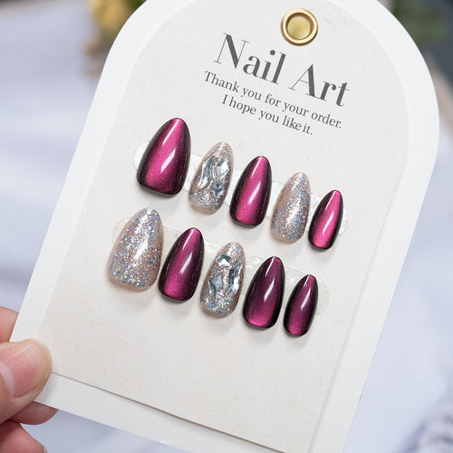 Hochglanz Press-On Nagelkunst
