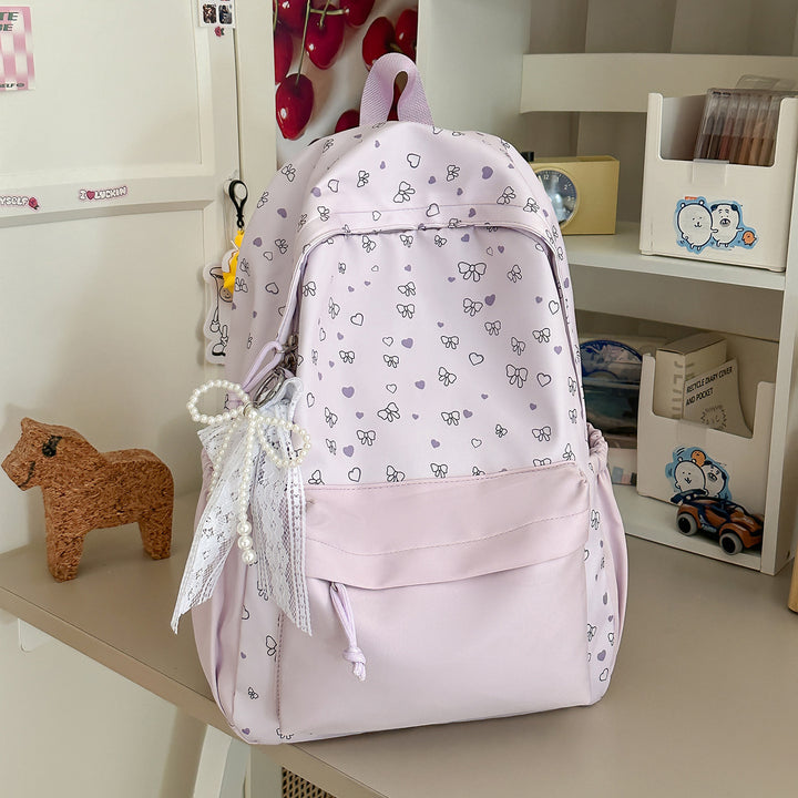 Stylischer Herz-gedruckter Rucksack Karnz