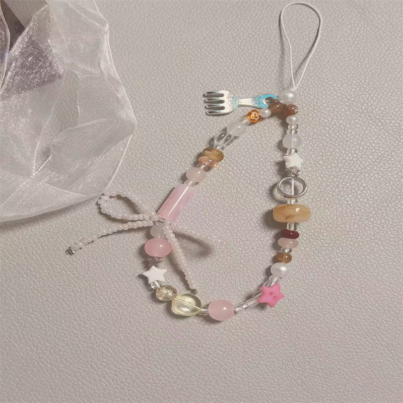 Künstlerischer Perlen Charm Handyband Karnz