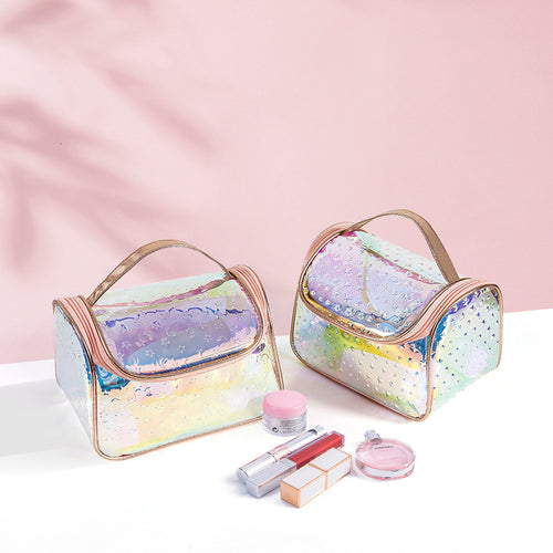 Stylische transparente Kosmetiktasche