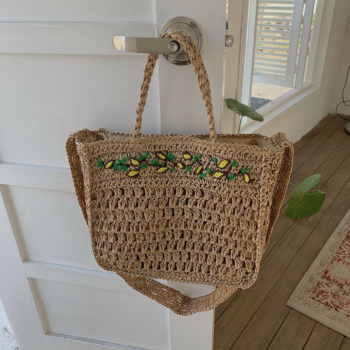 Damen handgefertigte Jute Tasche Karnz