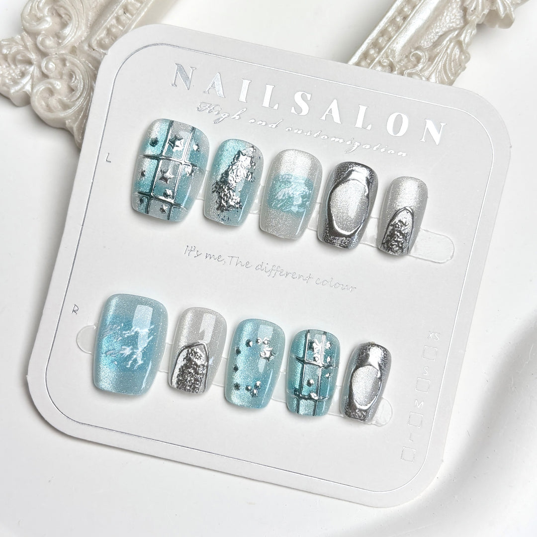 Künstlerische Nail Art Press-On Kollektion