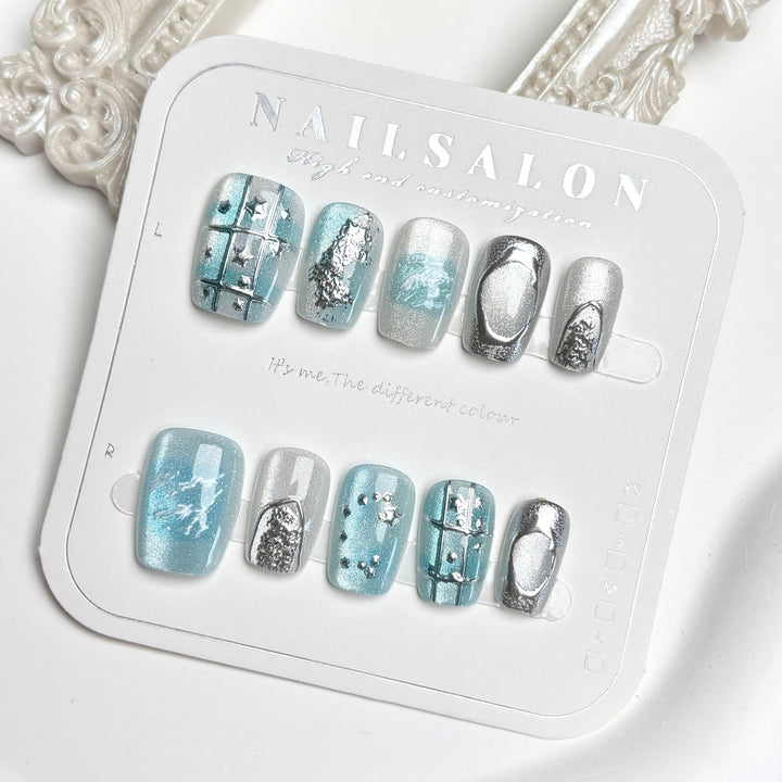 Künstlerische Nail Art Press-On Kollektion