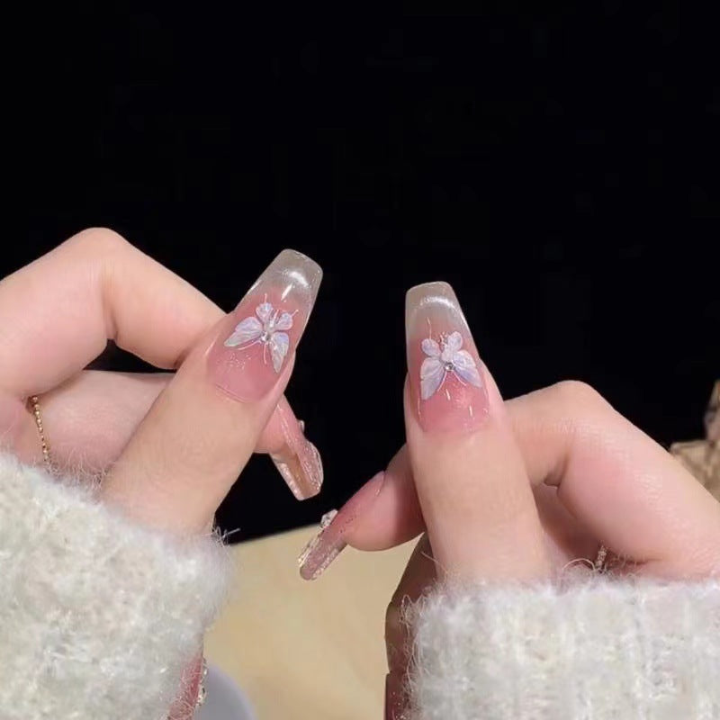 Elegante dekorative Press-On Nail Set Karnz