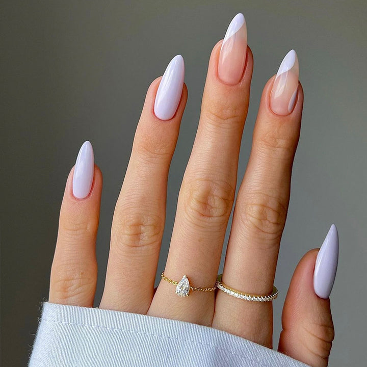 Glamouröse Glitzer-Stiletto Press-On Nägel Karnz