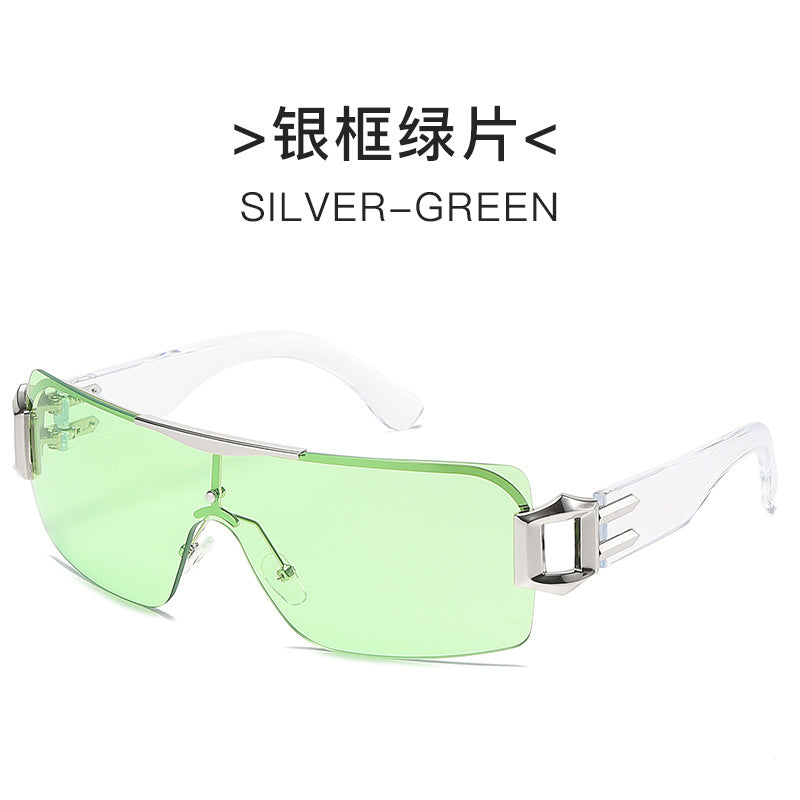 Damen futuristische Sonnenbrille mit elegantem transparente Rahmen Karnz