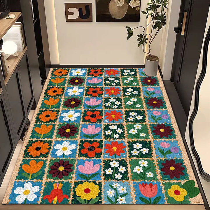 Blumenmuster Teppich