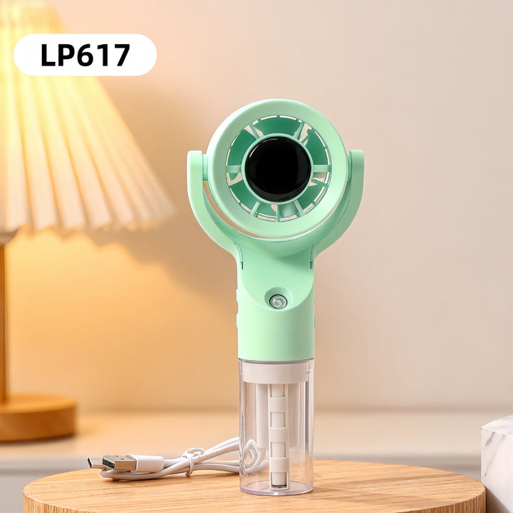 Damen Tragbarer USB-Standventilator mit kreativer Sprühfunktion Karnz