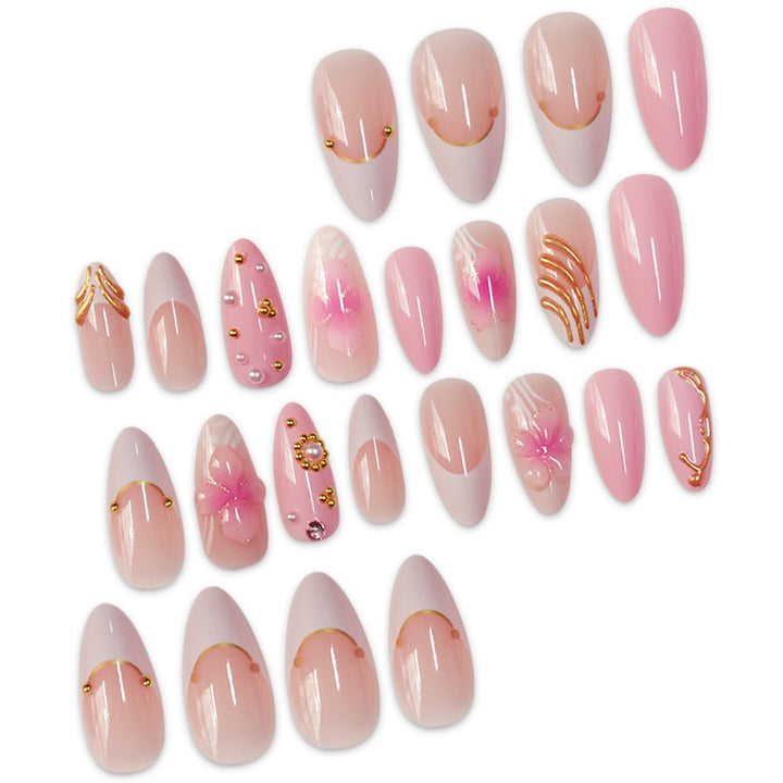 Premium Floral Designer Press-On Nails Karnz