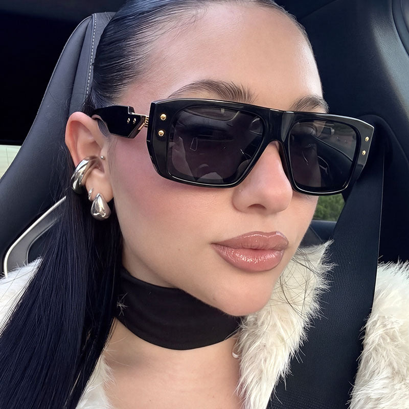Damen modische quadratische Brille mit mehrfarbigem transparentem Rahmen Karnz