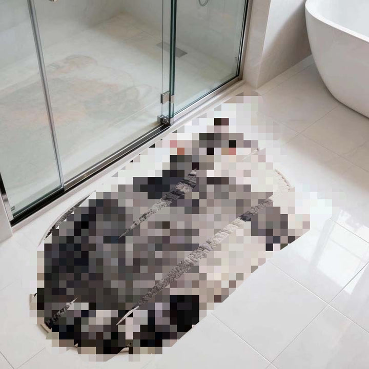Katzenförmige Badmatte