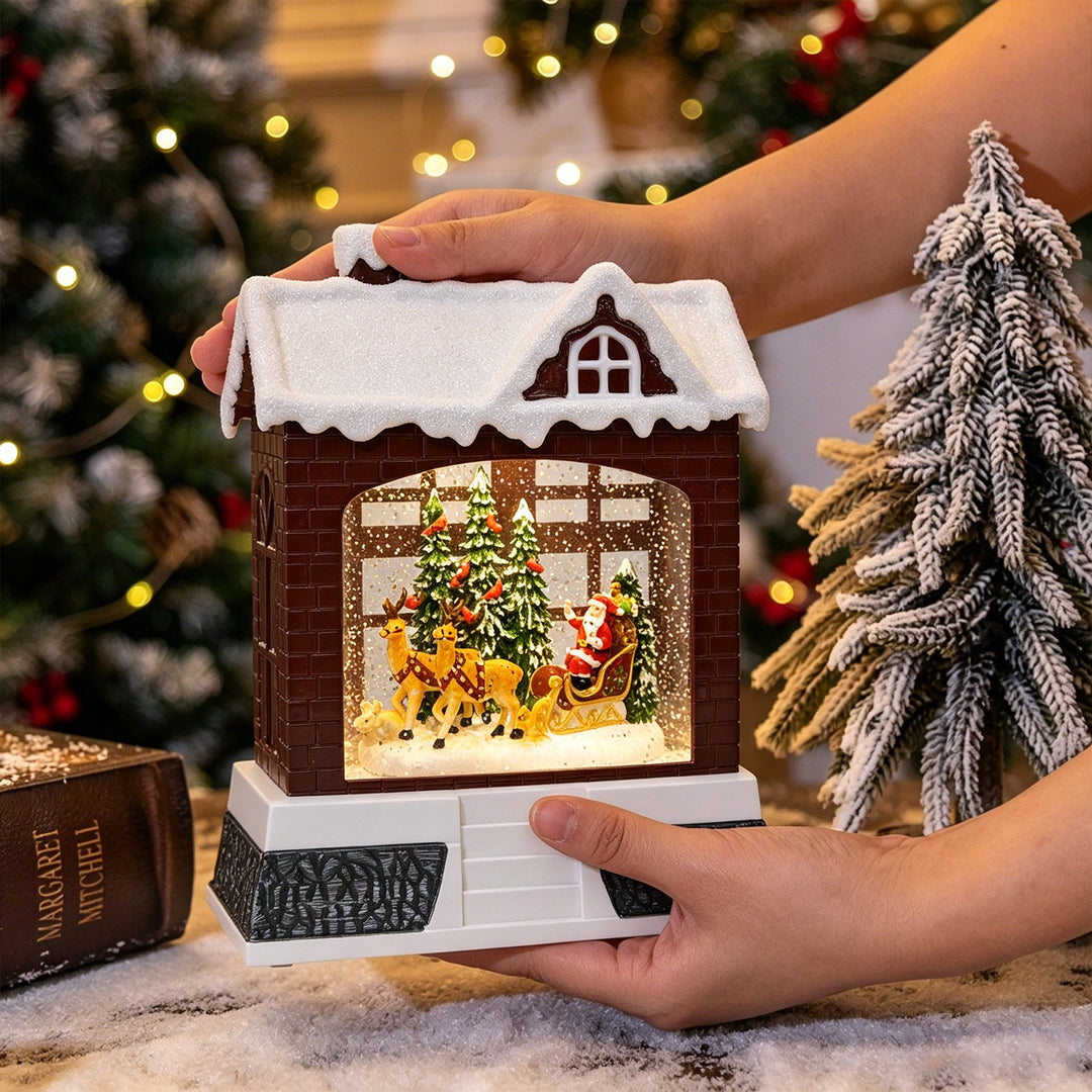 Dekorative Weihnachtslaterne mit Lichtern Karnz
