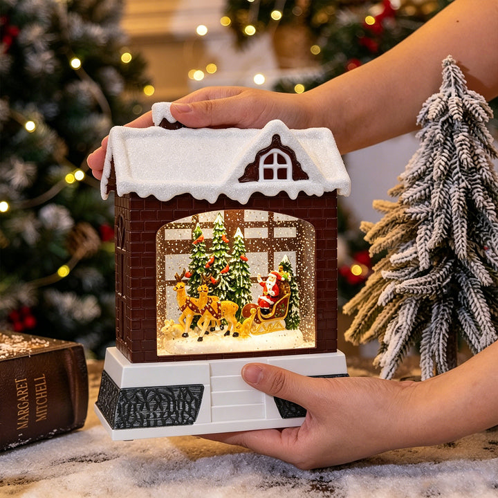 Dekorative Weihnachtslaterne mit Lichtern Karnz