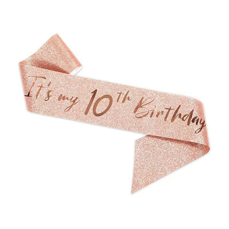 Damen Festliche 10. Geburtstag Dekoband Karnz