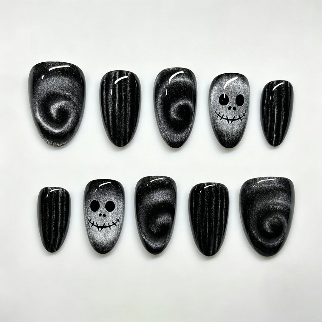 Künstlerisches Halloween-Thema Press-On Nagelset 1790727495