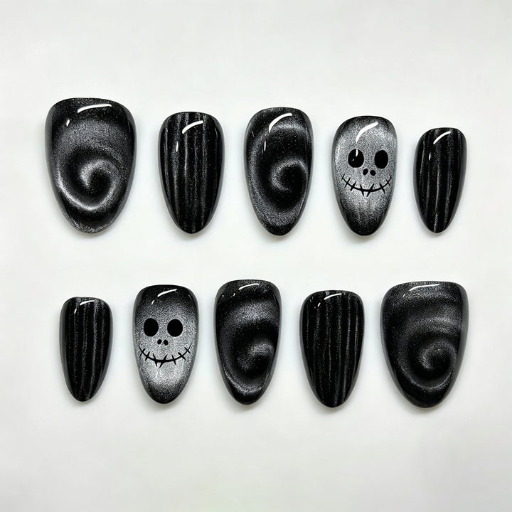 Künstlerisches Halloween-Thema Press-On Nagelset 1790727495
