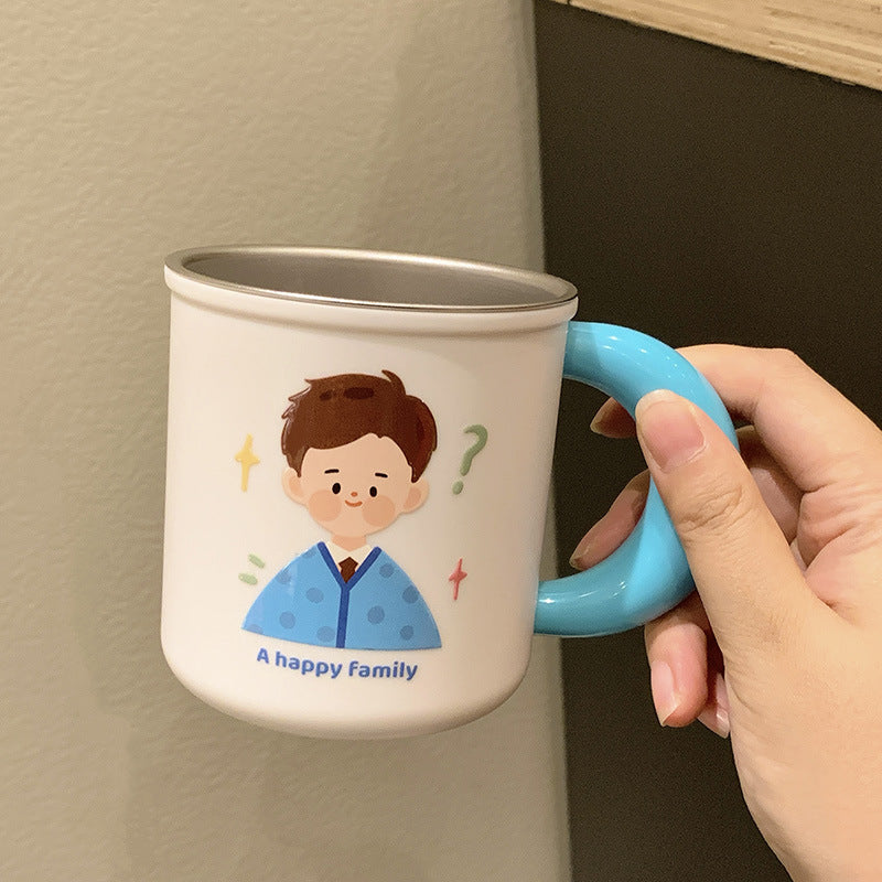 Edelstahlkeramiktasse mit Fröhlichem Familienmotiv Karnz