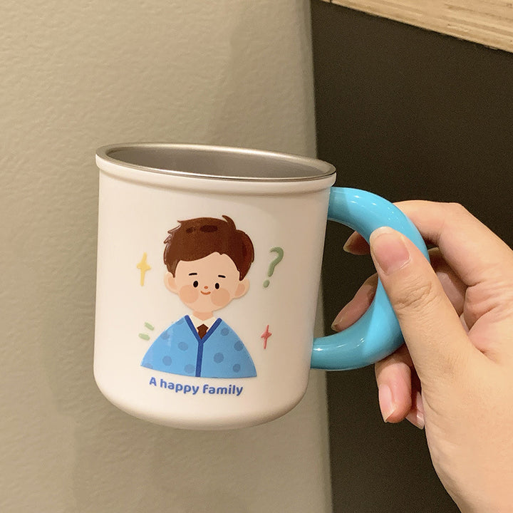 Edelstahlkeramiktasse mit Fröhlichem Familienmotiv Karnz