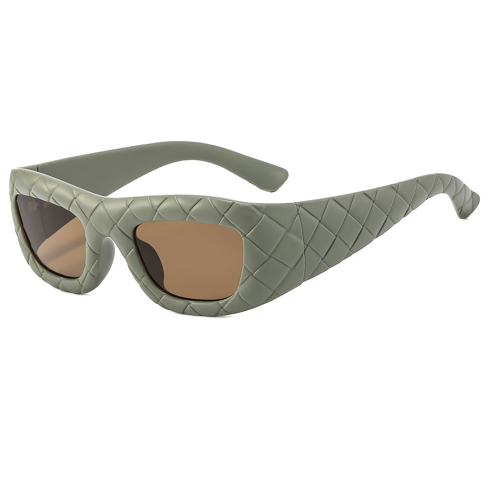 Damen extravagante Sonnenbrille mit strukturiertem Rahmen Karnz