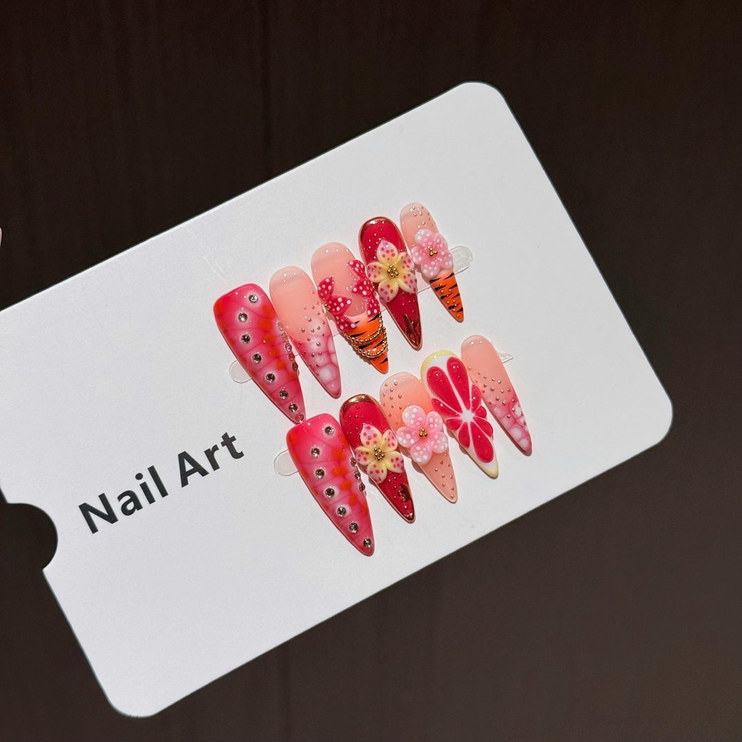 Künstlerisches Floral Nail Art Set