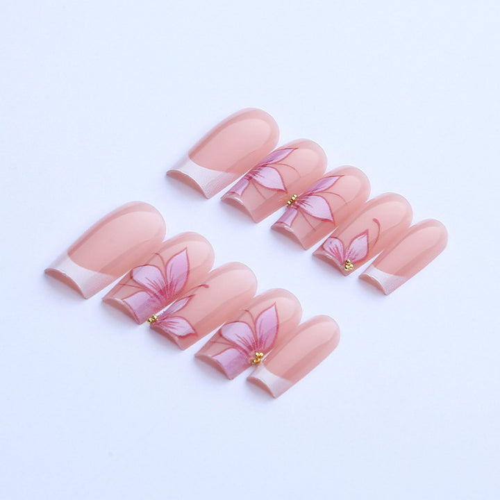 Premium Floral Press-On Nagelkunst Set