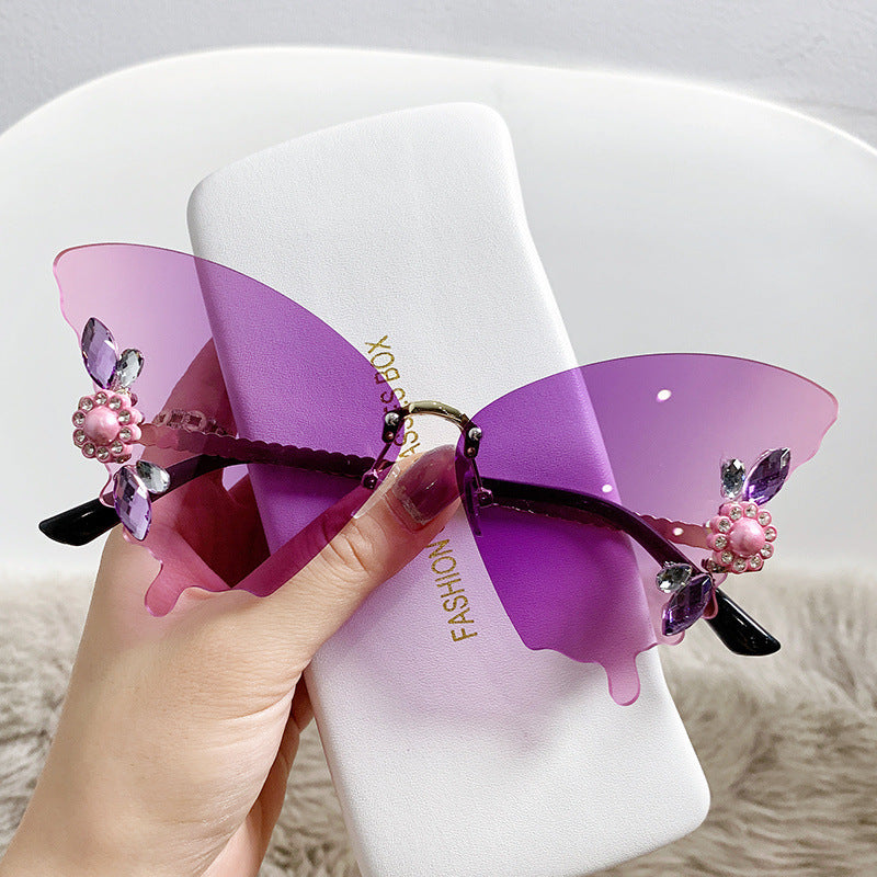 Damen kreative Schmetterling-Sonnenbrille Karnz