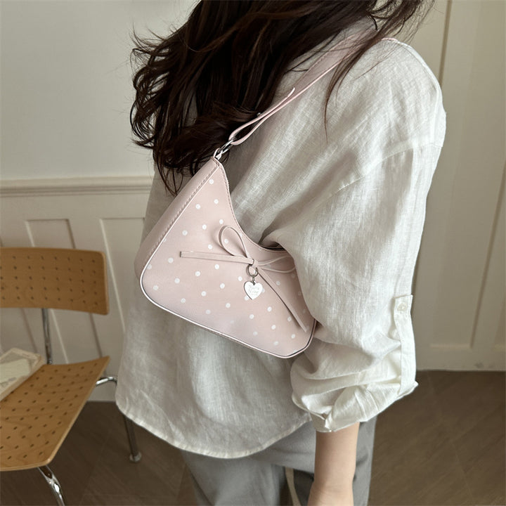 Charmante Pünktchen Mini Schultertasche