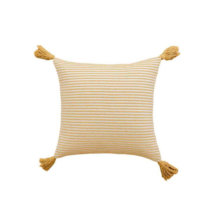Worn Fringe Gestreiftes Dekokissen