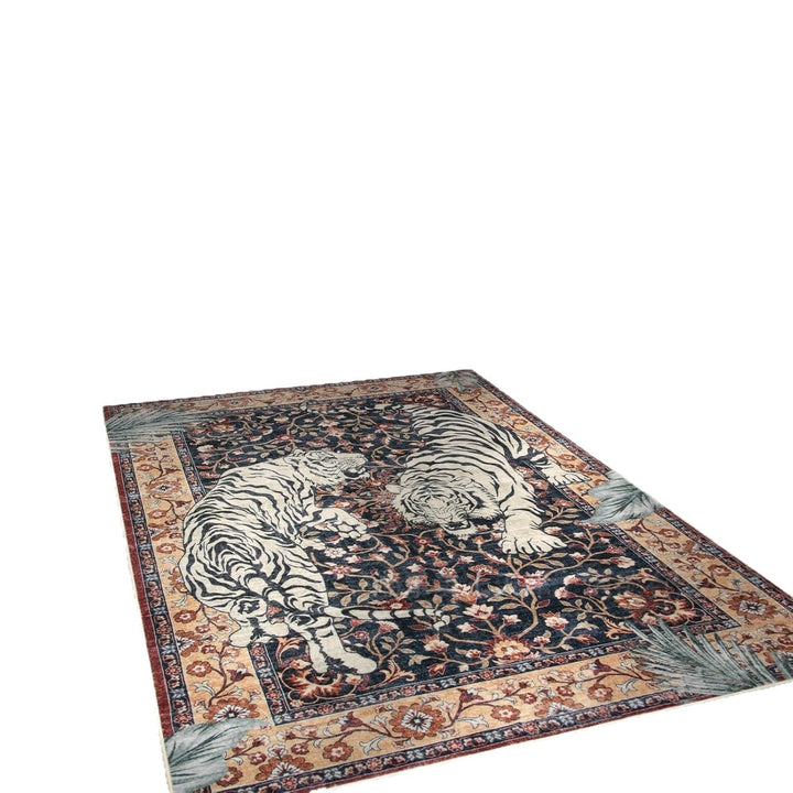 Künstlerischer Tigerprint Bereichsteppich Karnz