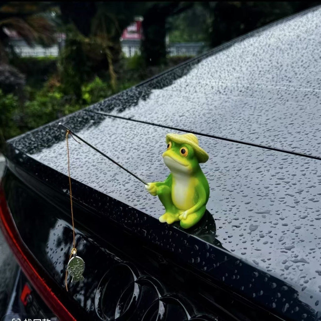 Lustige Froschfigur mit Schirm Karnz