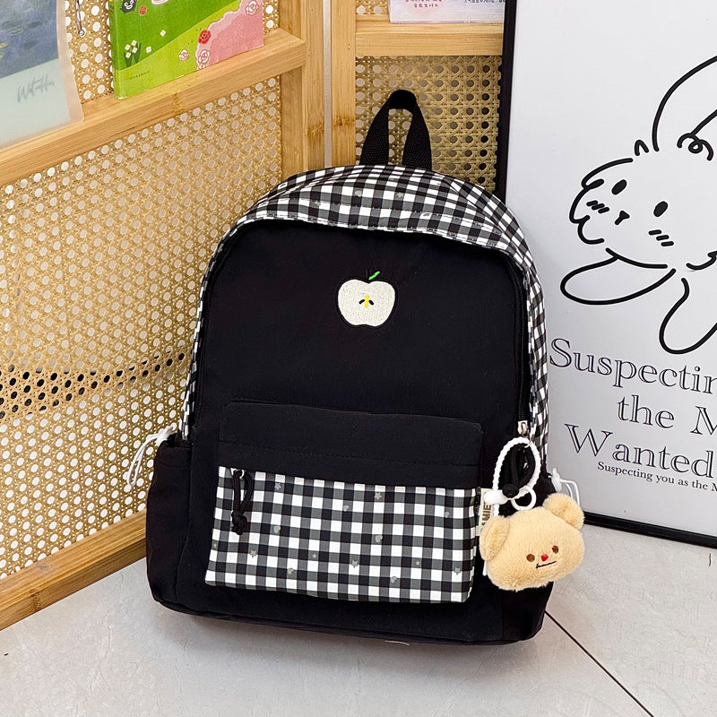 Verspielt Karomuster Rucksack Karnz