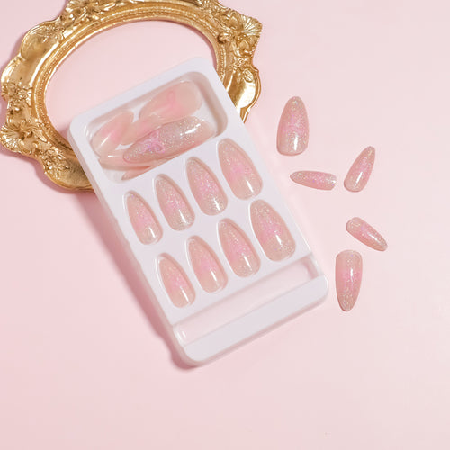 DIY Gradient Glitter Press-On Nägel Karnz