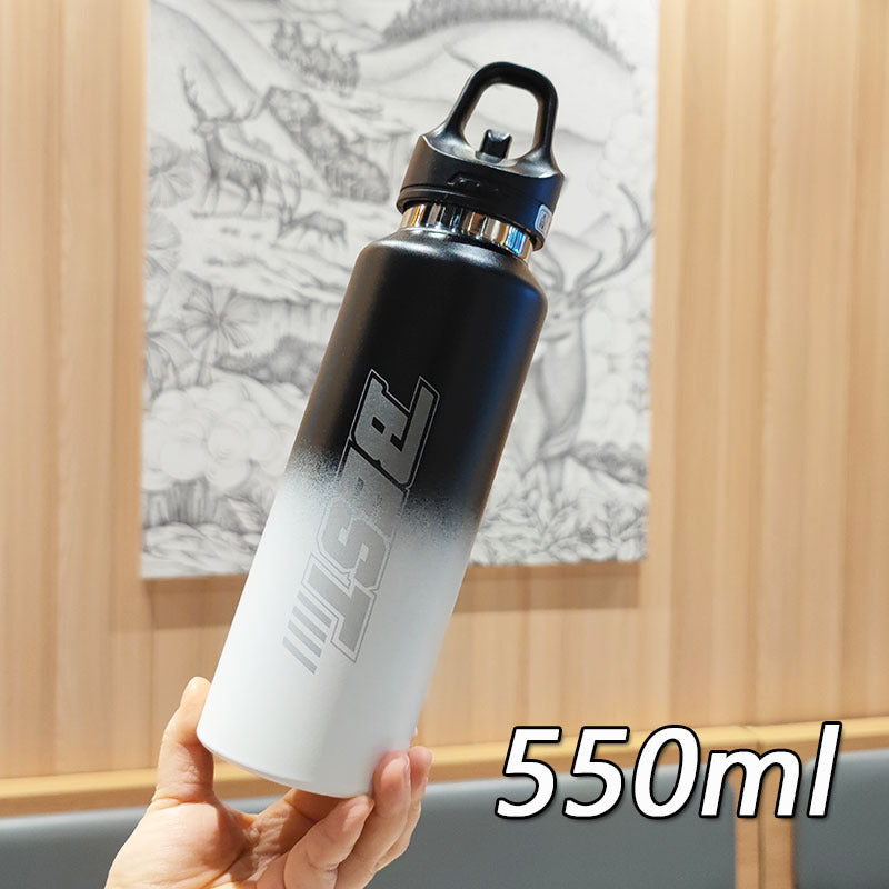Damen nachhaltige Edelstahltrinkflasche mit auslaufsicherem Deckel und Griff Karnz