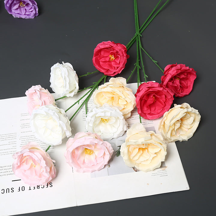 Elegante Seidenblume mit Stiel für die Wohnkultur dekorieren