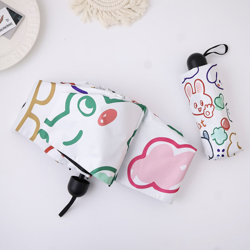 Damen Faltregenschirm mit kreativem Tierdesign Karnz