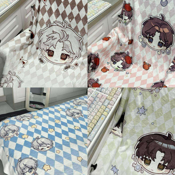 Cartoon-Charakter-Print Fleece-Decke